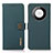 Custodia Portafoglio In Pelle Cover con Supporto B02H per Huawei Mate 60 Pro+ Plus Verde