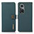 Custodia Portafoglio In Pelle Cover con Supporto B02H per Huawei Nova 9 Pro Verde