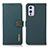 Custodia Portafoglio In Pelle Cover con Supporto B02H per OnePlus 9 5G Verde