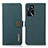 Custodia Portafoglio In Pelle Cover con Supporto B02H per Oppo A16s Verde