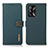 Custodia Portafoglio In Pelle Cover con Supporto B02H per Oppo A74 4G Verde