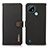 Custodia Portafoglio In Pelle Cover con Supporto B02H per Realme C21 Nero