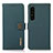 Custodia Portafoglio In Pelle Cover con Supporto B02H per Sony Xperia 1 IV SO-51C Verde