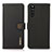 Custodia Portafoglio In Pelle Cover con Supporto B02H per Sony Xperia 10 III Lite Nero