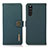 Custodia Portafoglio In Pelle Cover con Supporto B02H per Sony Xperia 10 III Lite Verde