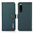 Custodia Portafoglio In Pelle Cover con Supporto B02H per Sony Xperia 5 III SO-53B Verde