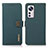 Custodia Portafoglio In Pelle Cover con Supporto B02H per Xiaomi Mi 12 Pro 5G Verde