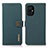 Custodia Portafoglio In Pelle Cover con Supporto B02H per Xiaomi Poco M5 4G Verde