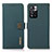 Custodia Portafoglio In Pelle Cover con Supporto B02H per Xiaomi Poco X4 NFC Verde