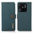 Custodia Portafoglio In Pelle Cover con Supporto B02H per Xiaomi Redmi 10 Power Verde