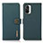 Custodia Portafoglio In Pelle Cover con Supporto B02H per Xiaomi Redmi K40 5G Verde