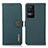 Custodia Portafoglio In Pelle Cover con Supporto B02H per Xiaomi Redmi K40S 5G Verde