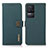 Custodia Portafoglio In Pelle Cover con Supporto B02H per Xiaomi Redmi K50 5G Verde