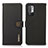 Custodia Portafoglio In Pelle Cover con Supporto B02H per Xiaomi Redmi Note 10 5G Nero