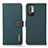 Custodia Portafoglio In Pelle Cover con Supporto B02H per Xiaomi Redmi Note 10 5G Verde