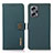 Custodia Portafoglio In Pelle Cover con Supporto B02H per Xiaomi Redmi Note 11T Pro 5G Verde