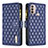 Custodia Portafoglio In Pelle Cover con Supporto B03F per Motorola Moto E20 Blu