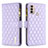 Custodia Portafoglio In Pelle Cover con Supporto B03F per Motorola Moto E20 Viola