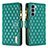 Custodia Portafoglio In Pelle Cover con Supporto B03F per Motorola Moto Edge S30 5G Verde