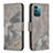 Custodia Portafoglio In Pelle Cover con Supporto B03F per Nokia G11 Grigio Scuro