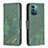 Custodia Portafoglio In Pelle Cover con Supporto B03F per Nokia G11 Verde