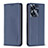 Custodia Portafoglio In Pelle Cover con Supporto B03F per Realme C55 Blu