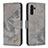 Custodia Portafoglio In Pelle Cover con Supporto B03F per Samsung Galaxy A04s Grigio Scuro