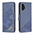 Custodia Portafoglio In Pelle Cover con Supporto B03F per Samsung Galaxy A13 4G Blu