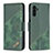 Custodia Portafoglio In Pelle Cover con Supporto B03F per Samsung Galaxy A13 5G Verde