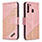 Custodia Portafoglio In Pelle Cover con Supporto B03F per Samsung Galaxy A21 Oro Rosa