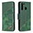 Custodia Portafoglio In Pelle Cover con Supporto B03F per Samsung Galaxy A21 Verde