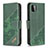 Custodia Portafoglio In Pelle Cover con Supporto B03F per Samsung Galaxy A22 5G Verde