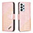 Custodia Portafoglio In Pelle Cover con Supporto B03F per Samsung Galaxy A23 4G Oro Rosa