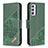 Custodia Portafoglio In Pelle Cover con Supporto B03F per Samsung Galaxy A24 4G Verde