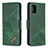 Custodia Portafoglio In Pelle Cover con Supporto B03F per Samsung Galaxy A31 Verde