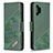 Custodia Portafoglio In Pelle Cover con Supporto B03F per Samsung Galaxy A32 4G Verde