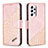 Custodia Portafoglio In Pelle Cover con Supporto B03F per Samsung Galaxy A53 5G Oro Rosa