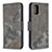 Custodia Portafoglio In Pelle Cover con Supporto B03F per Samsung Galaxy A71 4G A715 Grigio Scuro