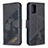 Custodia Portafoglio In Pelle Cover con Supporto B03F per Samsung Galaxy A71 4G A715 Nero