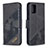 Custodia Portafoglio In Pelle Cover con Supporto B03F per Samsung Galaxy A71 5G Nero