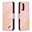 Custodia Portafoglio In Pelle Cover con Supporto B03F per Samsung Galaxy A72 4G Oro Rosa