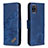 Custodia Portafoglio In Pelle Cover con Supporto B03F per Samsung Galaxy M60s Blu