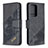 Custodia Portafoglio In Pelle Cover con Supporto B03F per Samsung Galaxy Note 20 Ultra 5G Nero