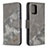 Custodia Portafoglio In Pelle Cover con Supporto B03F per Samsung Galaxy S10 Lite Grigio Scuro