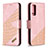 Custodia Portafoglio In Pelle Cover con Supporto B03F per Samsung Galaxy S20 FE 4G Oro Rosa