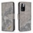 Custodia Portafoglio In Pelle Cover con Supporto B03F per Xiaomi Mi 11i 5G (2022) Grigio Scuro