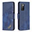 Custodia Portafoglio In Pelle Cover con Supporto B03F per Xiaomi Redmi 10 (2022) Blu