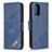 Custodia Portafoglio In Pelle Cover con Supporto B03F per Xiaomi Redmi Note 10 4G Blu