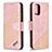 Custodia Portafoglio In Pelle Cover con Supporto B03F per Xiaomi Redmi Note 10 4G Oro Rosa