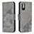 Custodia Portafoglio In Pelle Cover con Supporto B03F per Xiaomi Redmi Note 10 5G Grigio Scuro